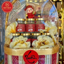 Giỏ quà Tết KENKO 10 hũ yến chưng 70ml