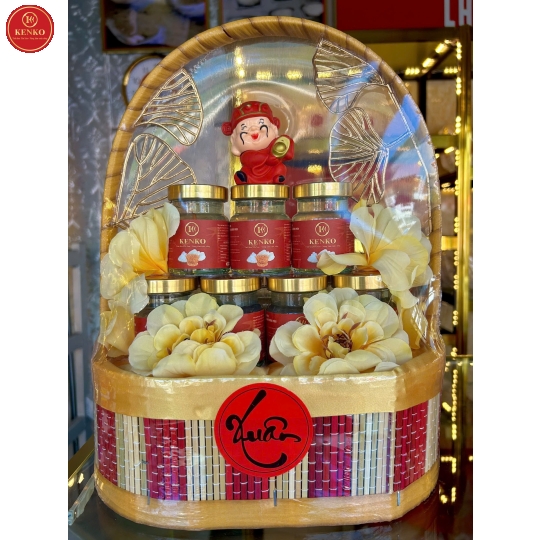 Giỏ quà Tết KENKO 10 hũ yến chưng 70ml